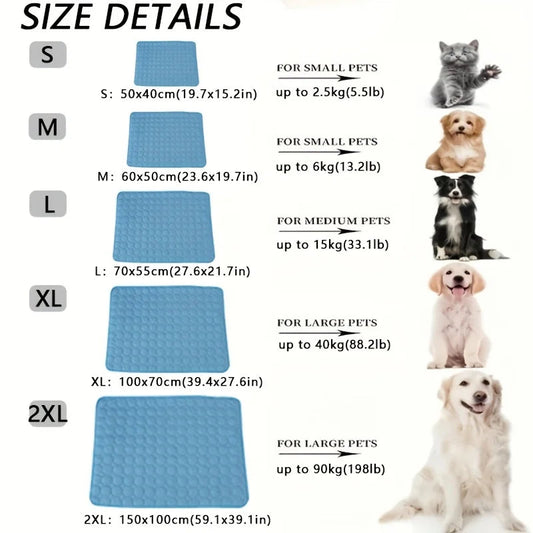 Dog Cooling Mat Summer Pet Cold Bed Extra Large For Small Big Dogs Pet Accessories Cat Durable Blanket Sofa Cat Ice Pad Blanket Trendycat