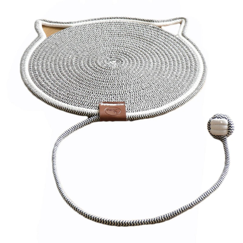 Cotton Rope Cat Scratching Post Mat Cat Scratcher Tool Funny Cat Toys for Grinding Claws Wear-Resistant Cat Scraper Pet Product Trendycat