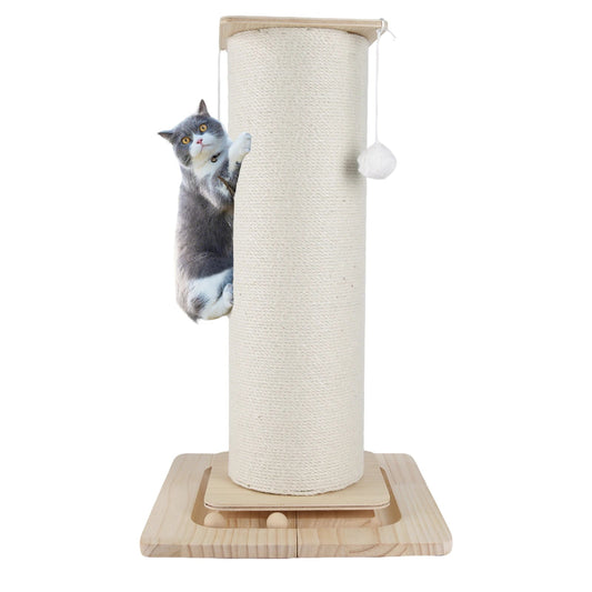 60cm/80cm Cat Scratch Board Cat Scratching Post With Hanging Ball Toy Cat Claw Board & Climbing Frame  Stabilize And Widen Base Trendycat