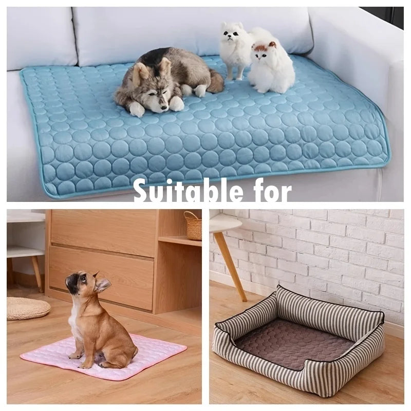 Dog Cooling Mat Summer Pet Cold Bed Extra Large For Small Big Dogs Pet Accessories Cat Durable Blanket Sofa Cat Ice Pad Blanket Trendycat