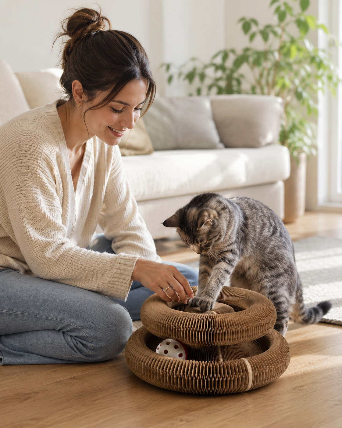 Griffoir pliant avec clochette et catnip™ Trendycat