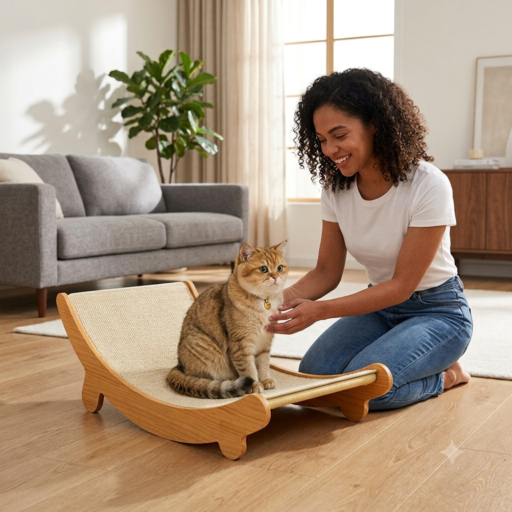 Griffoir bois multifonction avec couchage™ Trendycat