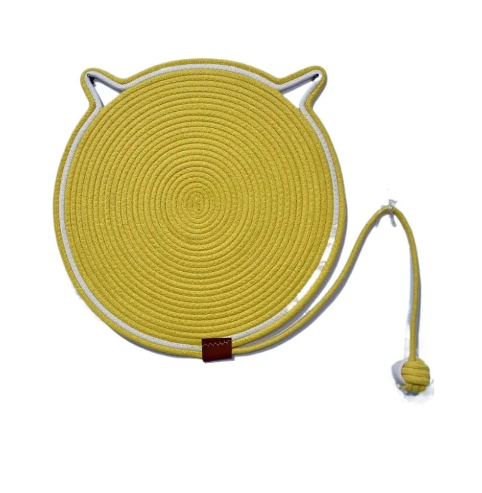Cotton Rope Cat Scratching Post Mat Cat Scratcher Tool Funny Cat Toys for Grinding Claws Wear-Resistant Cat Scraper Pet Product Trendycat