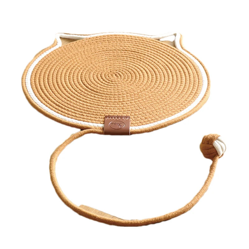 Cotton Rope Cat Scratching Post Mat Cat Scratcher Tool Funny Cat Toys for Grinding Claws Wear-Resistant Cat Scraper Pet Product Trendycat