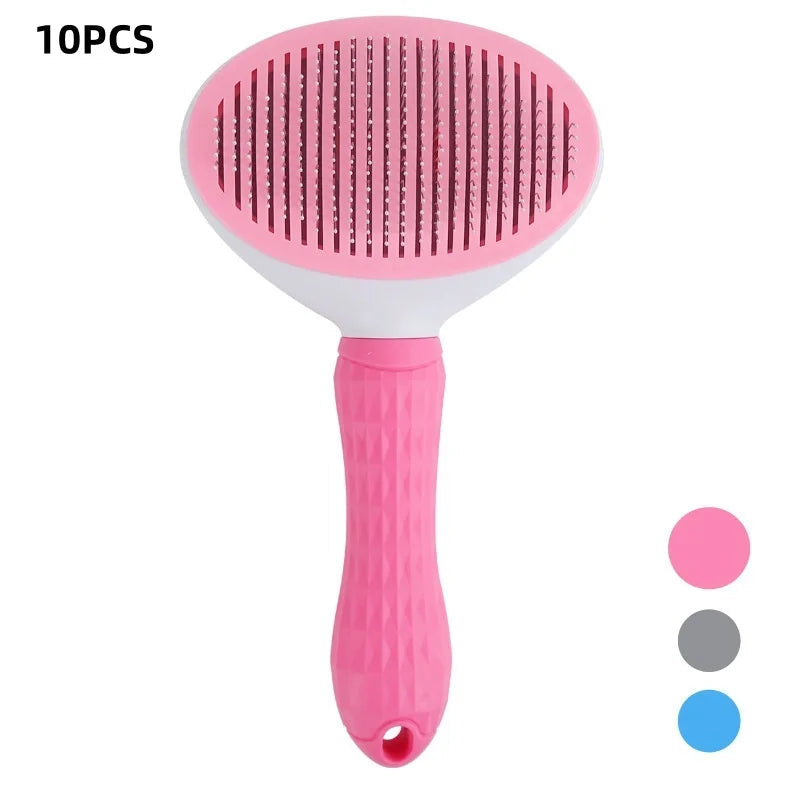 Pet Dog Brush Cat Comb Self Cleaning Pet Hair Remover Brush For Dogs Cats Grooming Tools Pets Dematting Comb Dogs Accessories Trendycat