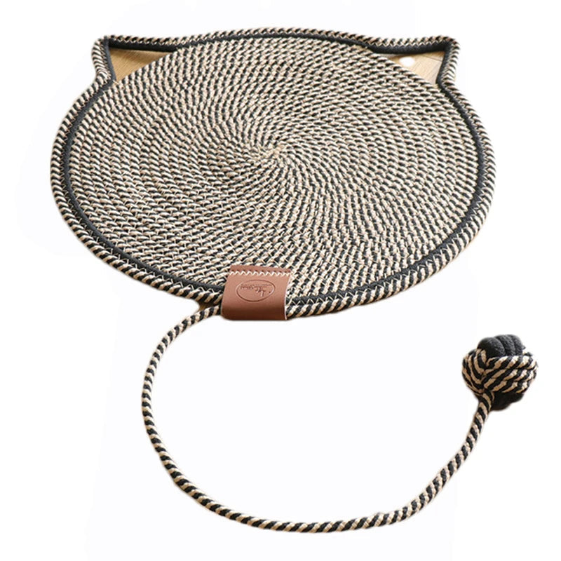 Cotton Rope Cat Scratching Post Mat Cat Scratcher Tool Funny Cat Toys for Grinding Claws Wear-Resistant Cat Scraper Pet Product Trendycat