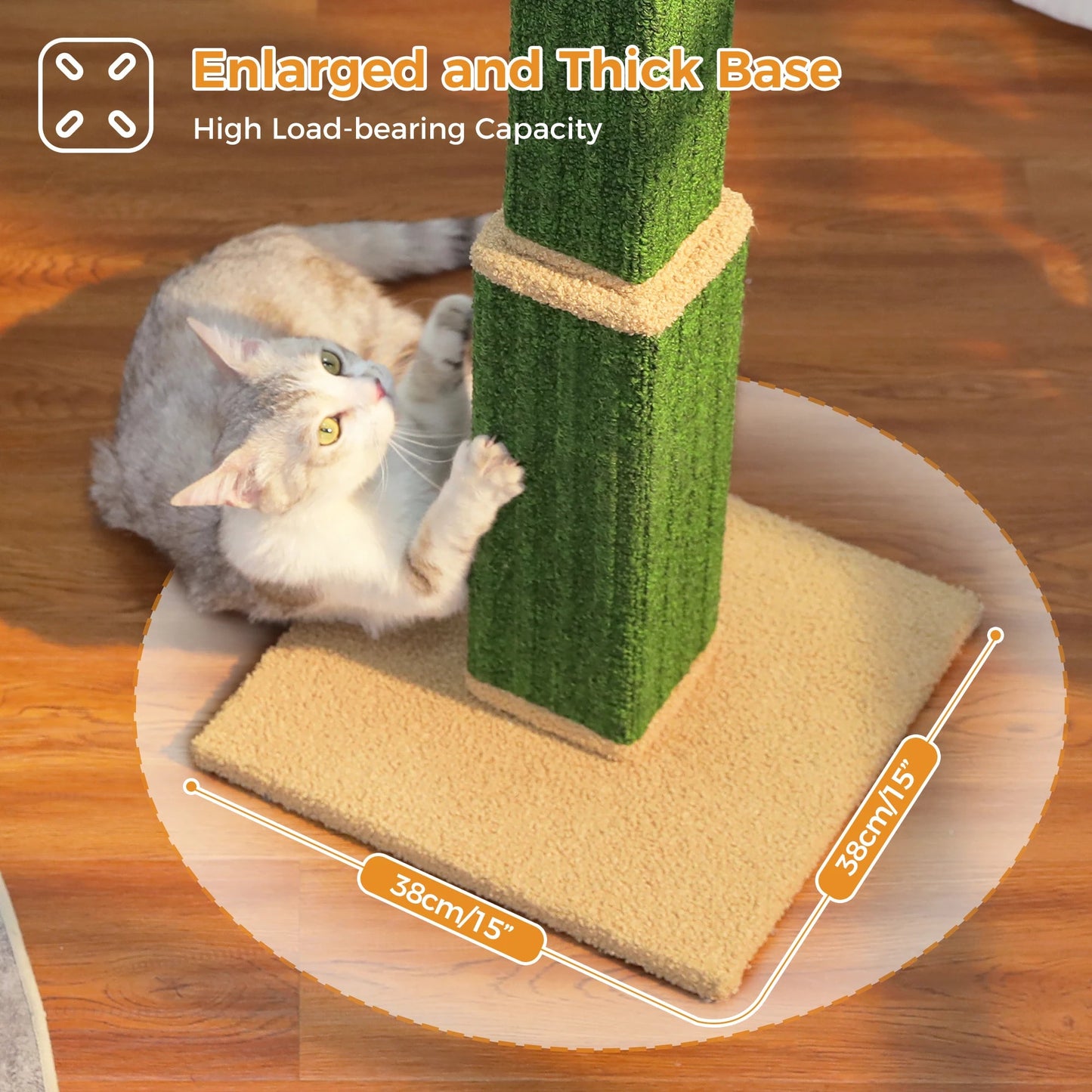 Large Cat Scratching Post for Indoor Cats Adults Ultimate Scratch Post with Woven Sisal Dangling Ball Tall Cat Scratcher Cat Toy Trendycat