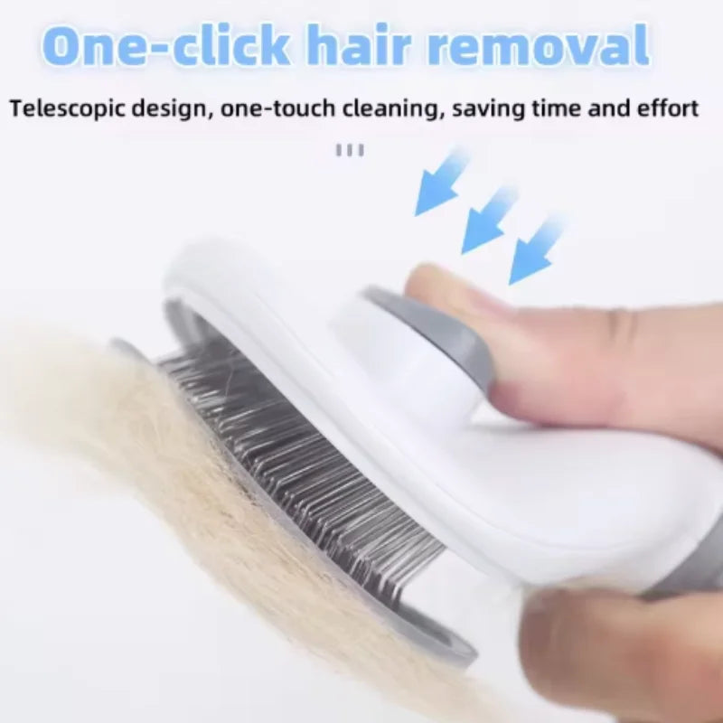 Pet Dog Brush Cat Comb Self Cleaning Pet Hair Remover Brush For Dogs Cats Grooming Tools Pets Dematting Comb Dogs Accessories Trendycat