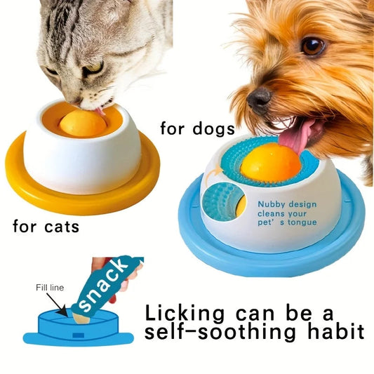 Pet Lick Mat Yogurt Licking Plate Slow Feeder for Dogs & Cats - Interactive Snack Bowl, Promotes Dental Health, Pet Licking Mat Trendycat