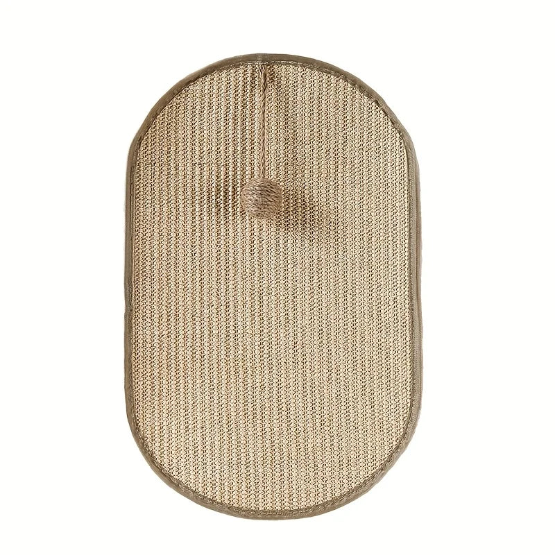 3-in-1 Sisal Cat Station: Washable Scratching Pad + Hanging Ball Toy & Self-Adhesive Wall Panel Trendycat