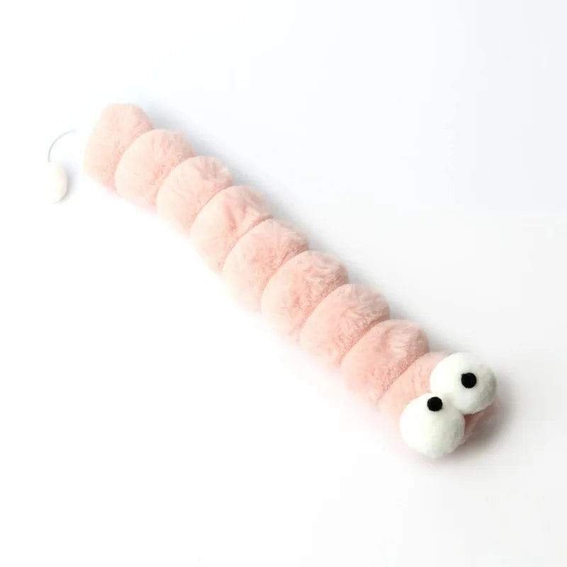 Cat Plush Chew Toy Soft Bite Stick Catnip Kitten Toy Cushion Caterpillar Cat Pillow Teaser Stick Interactive Cat Toy Supplies Trendycat