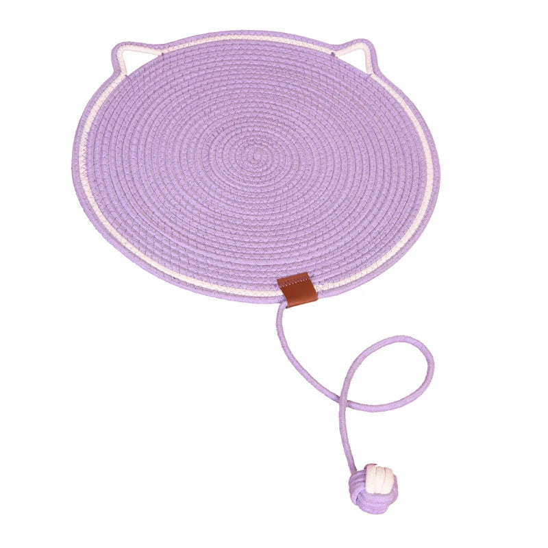 Cotton Rope Cat Scratching Post Mat Cat Scratcher Tool Funny Cat Toys for Grinding Claws Wear-Resistant Cat Scraper Pet Product Trendycat