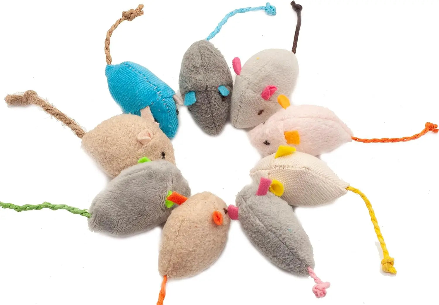 3/200pcs Rattle Cat Mouse Toys Also Prefilled Catnip Faux Fur Cat Mice Toys Interactive Cat Game Catnip Toys for Indoor Cats toy Trendycat