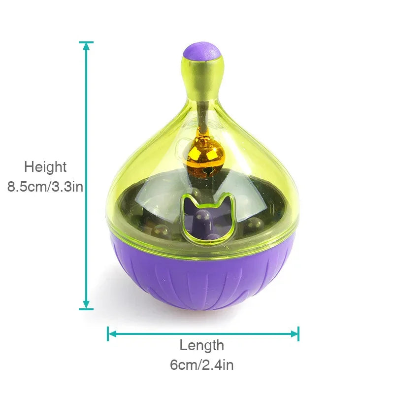 Pet Cat Fun Bowl Feeding Toys Dog Tumbler Feeder Puppy Kitten Shaking Leakage Food Ball Container Exercise Training Leakage Toys Trendycat
