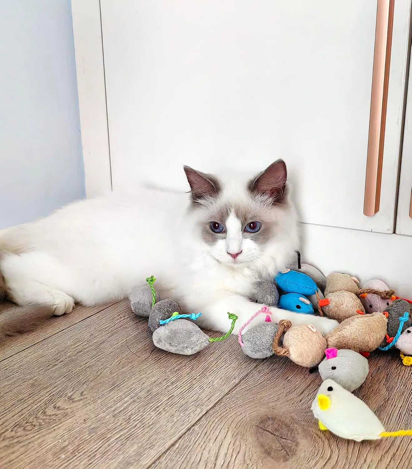 3/200pcs Rattle Cat Mouse Toys Also Prefilled Catnip Faux Fur Cat Mice Toys Interactive Cat Game Catnip Toys for Indoor Cats toy Trendycat