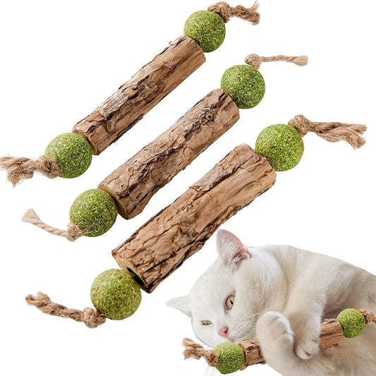 1pc Cat Cleaning Teeth Pure Natural Catnip Cat Molar Toothpaste Stick Silvervine Actinidia Fruit Matatabi Cat Snack Stick Trendycat