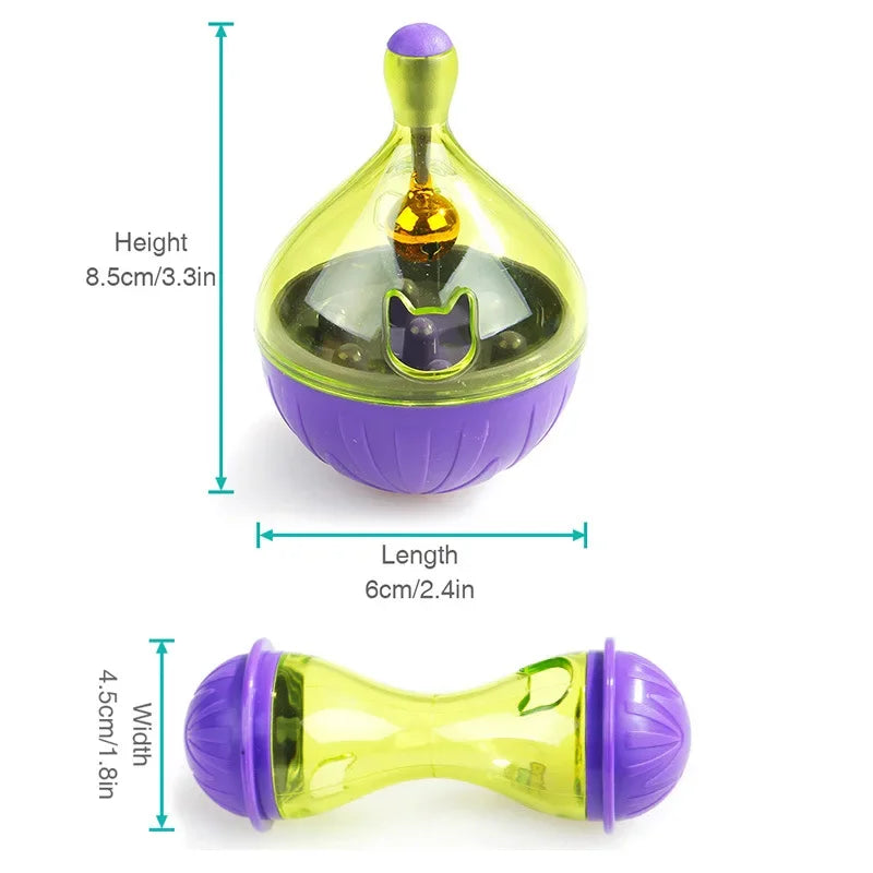 Pet Cat Fun Bowl Feeding Toys Dog Tumbler Feeder Puppy Kitten Shaking Leakage Food Ball Container Exercise Training Leakage Toys Trendycat