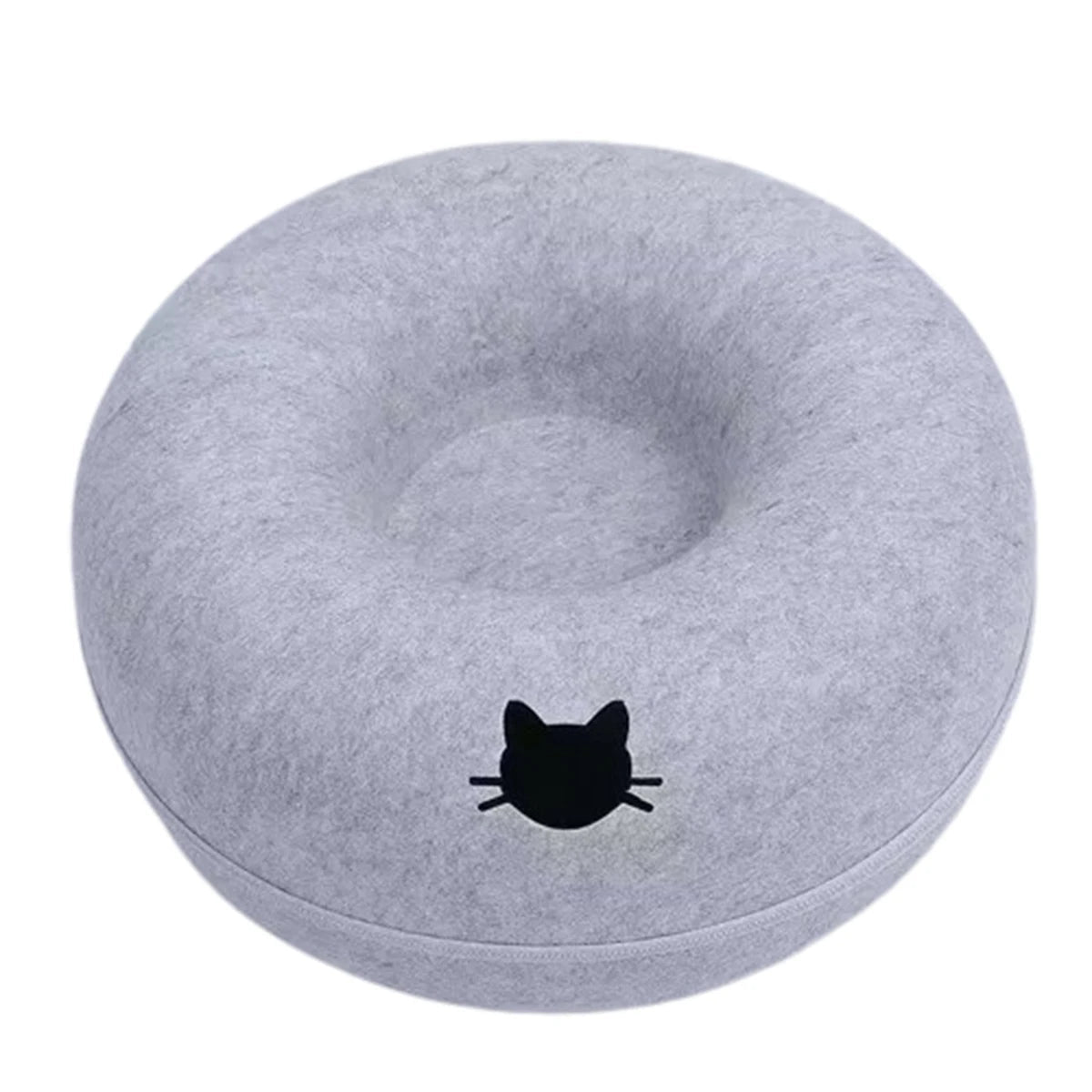 Interactive Round Small Cat Tunnel Nest Felt Kittens Bed House Scratcher Cat Donut Sleeping Pet Toy for Cats Trendycat